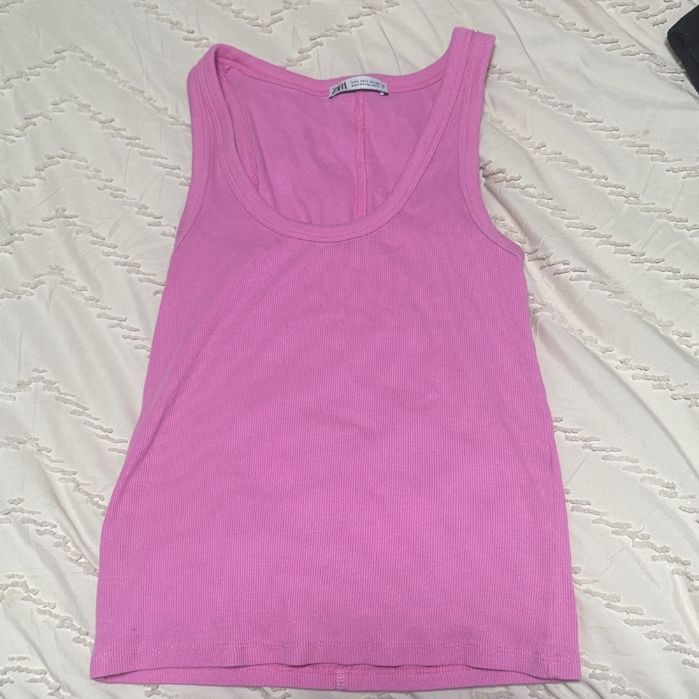 Zara Vibrant Pink Sleeveless Top